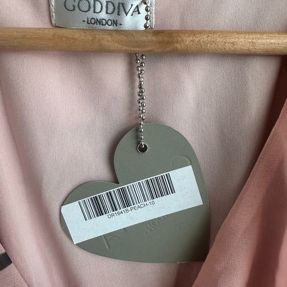 Goddiva Floral Printed Chiffon Midi Dress - Picture 6 of 6